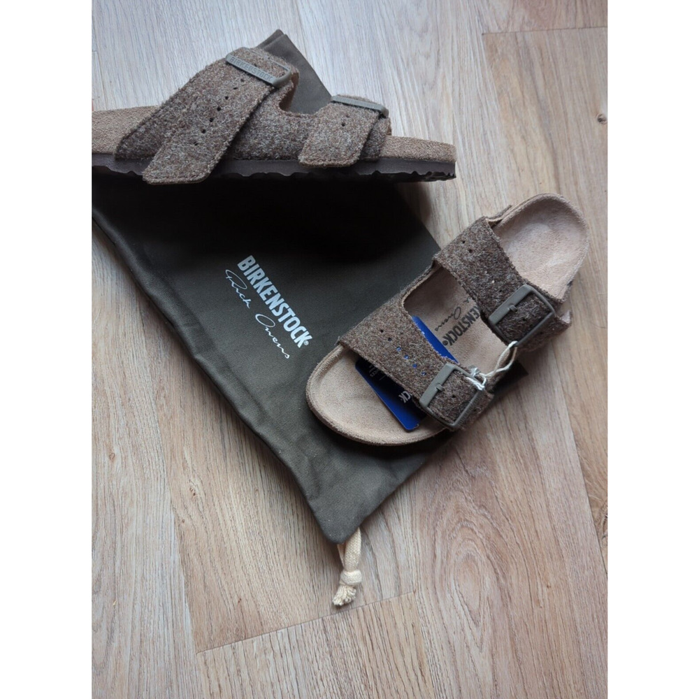 Rick Owens x Birkenstock Arizona Army Felt Sandals